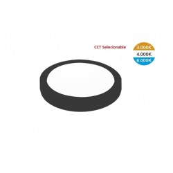 Downlight panel Redondo LED Superficie Negro 13W CCT